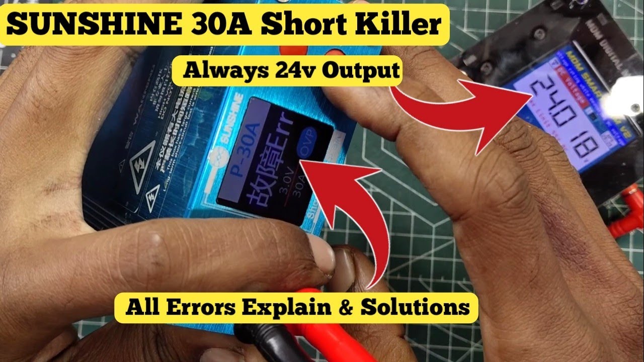 Sunshine 30A Short Killer Full Repair | Error Fix, 24V Problem Solution | By Mobile Doctor MIJANUR