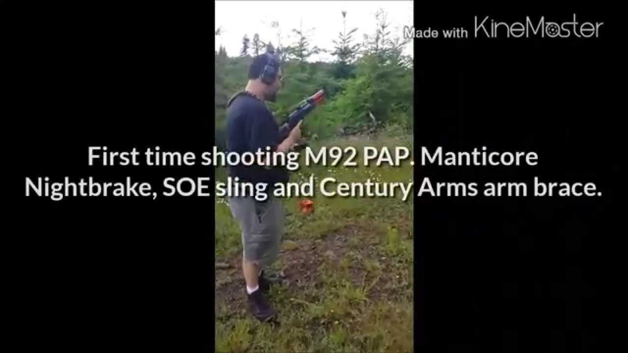 Zastava M92 PAP, Manticore Nightbrake, Arm brace.