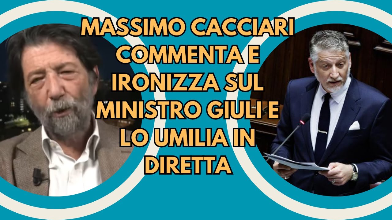 Cacciari Superlativo Ridicolizza il Discorso di Giuli definendolo Incomprensibile