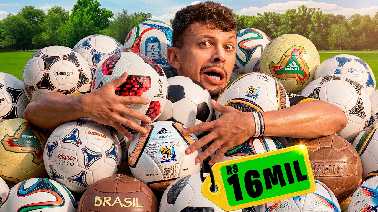 TESTEI TODAS AS BOLAS DA COPA DO MUNDO 😱⚽️ (1970 - 2026)