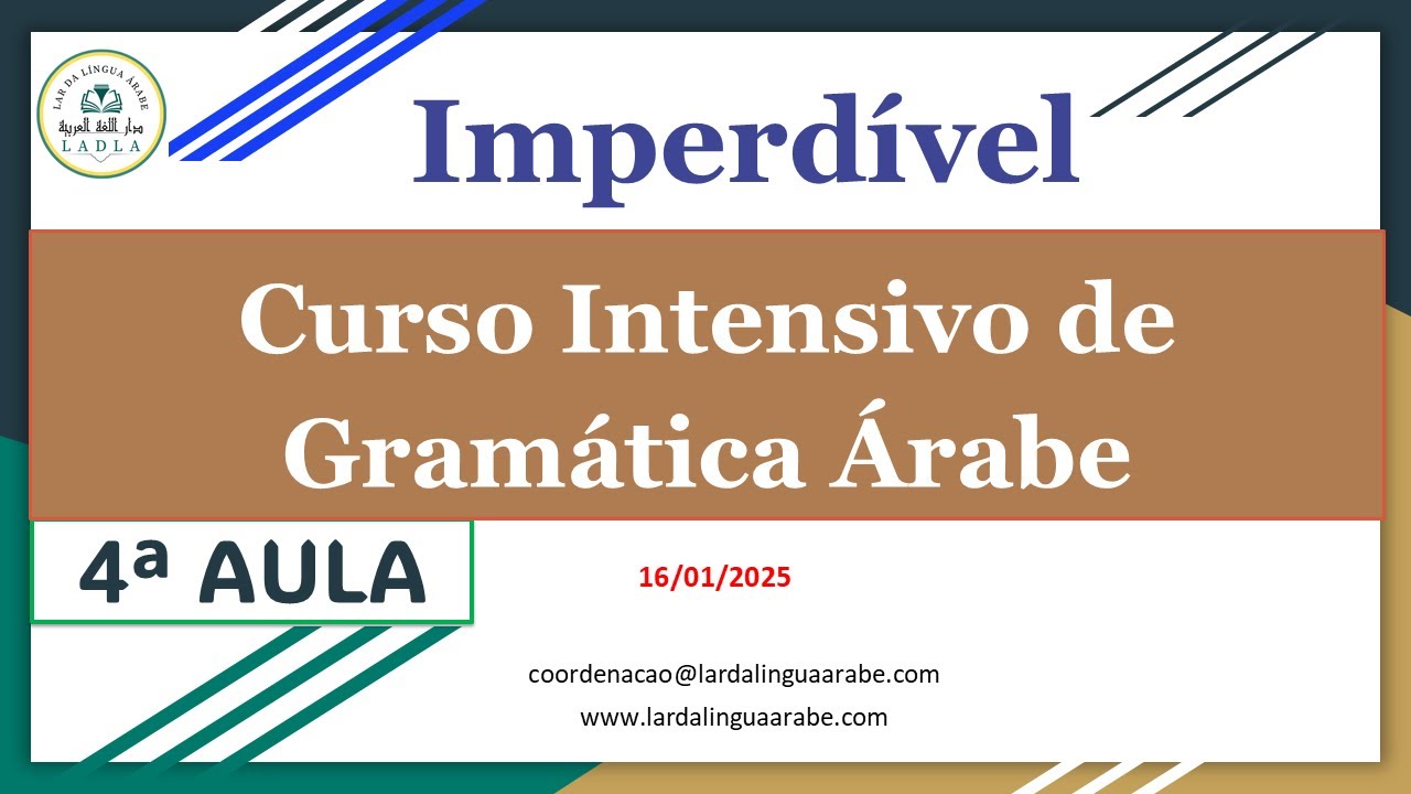 Gramática Árabe. Aula 4