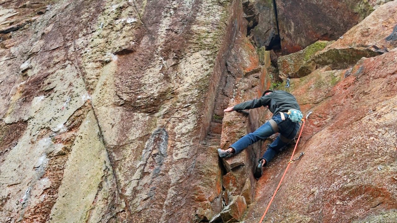 Central Crag Forgotten Buttress - Wife on Vacation