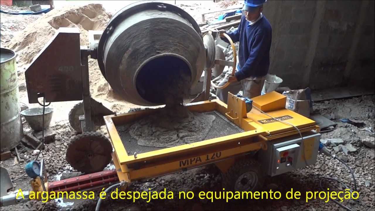 ARGAFÁCIL - Reboco projetado - Argamassa HIDRÁULICA