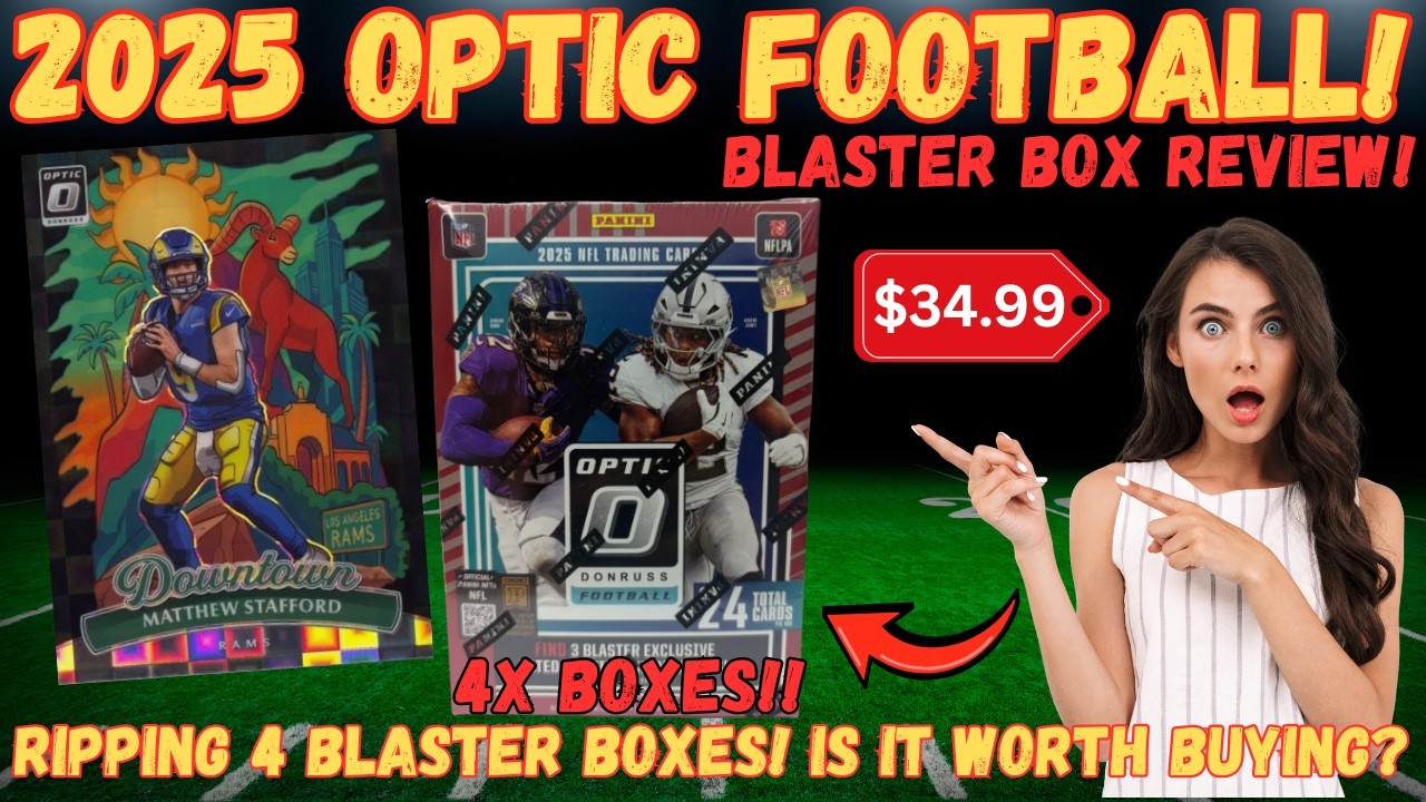 Распаковка коробки Donruss Optic Football Blaster Box 2025 🔥 4 коробки с РЕДКИМИ экземплярами Opt...