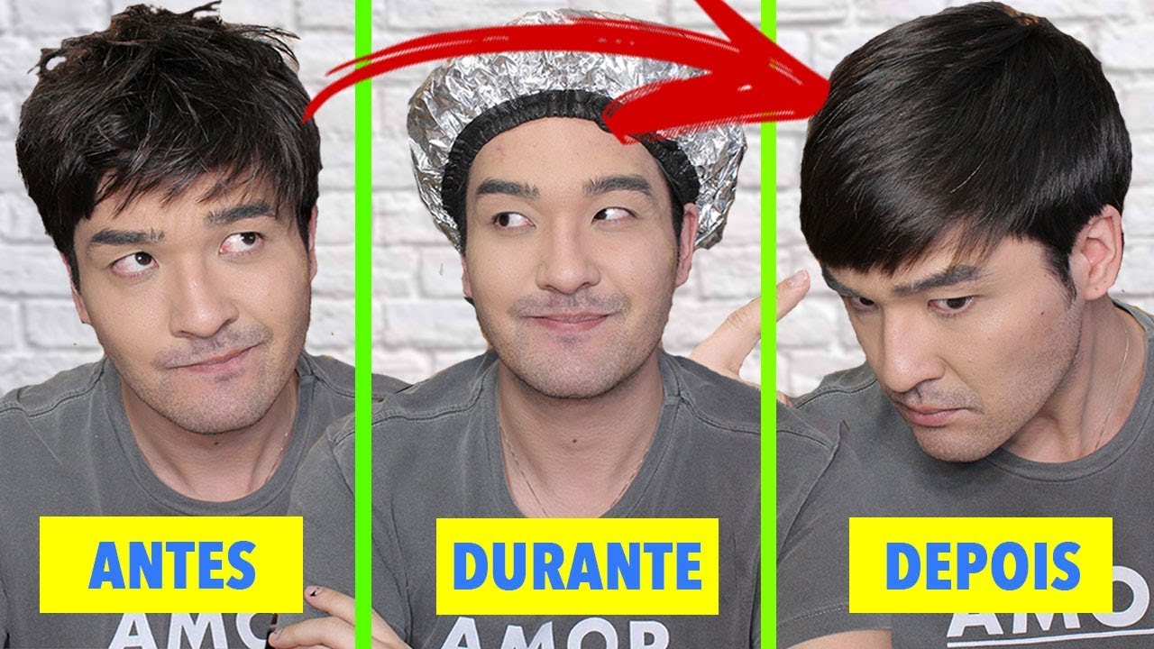 SELAGEM MASCULINA EM CASA: CABELO MAIS LISO, MAIS FINO E SEM VOLUME! SEM QUÍMICA!