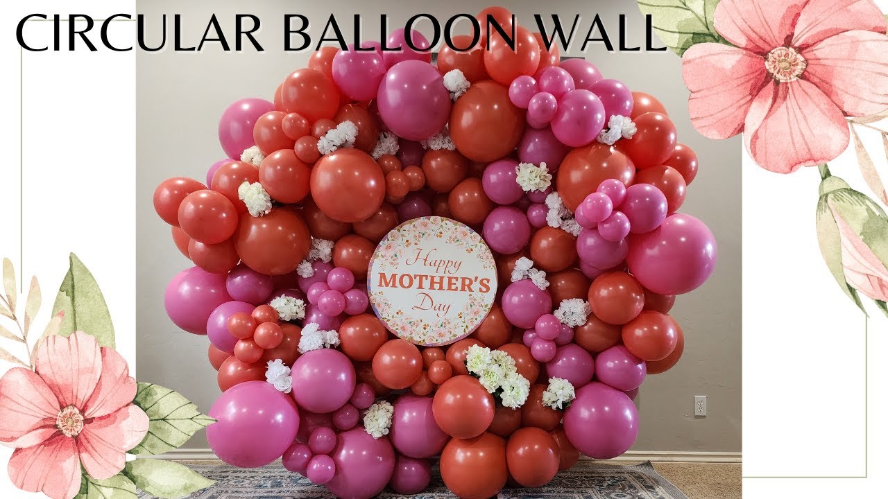 Round Balloon Wall with Custom Sign
