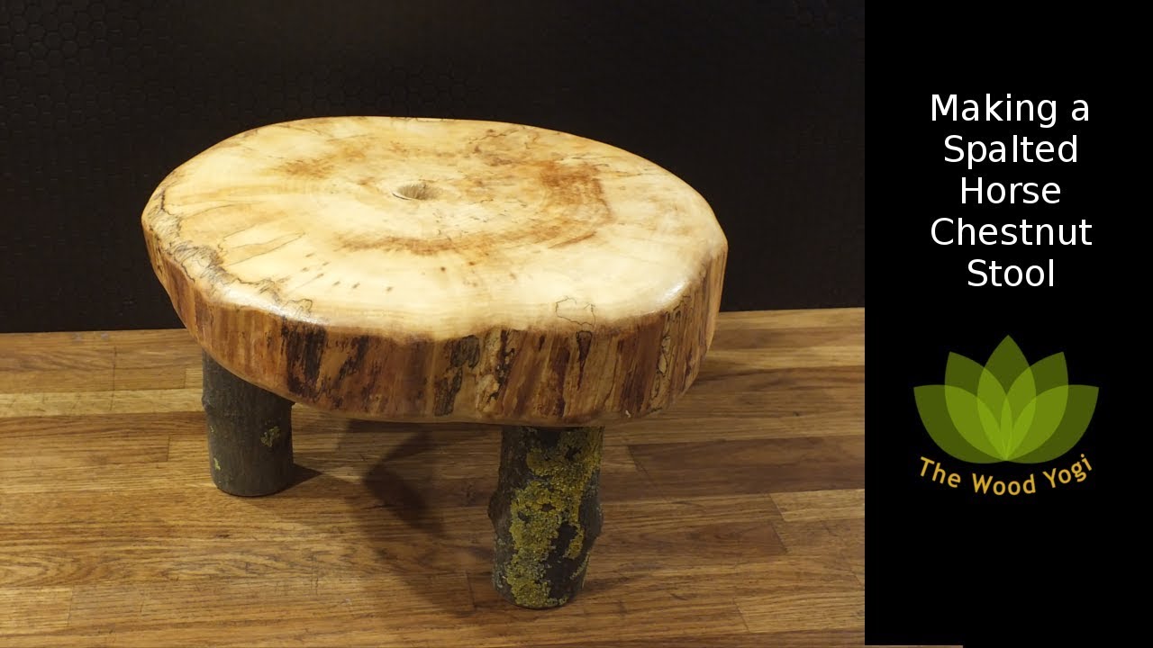 Making a Beautiful Spalted Wood Three Legged Stool - Woodworking Project