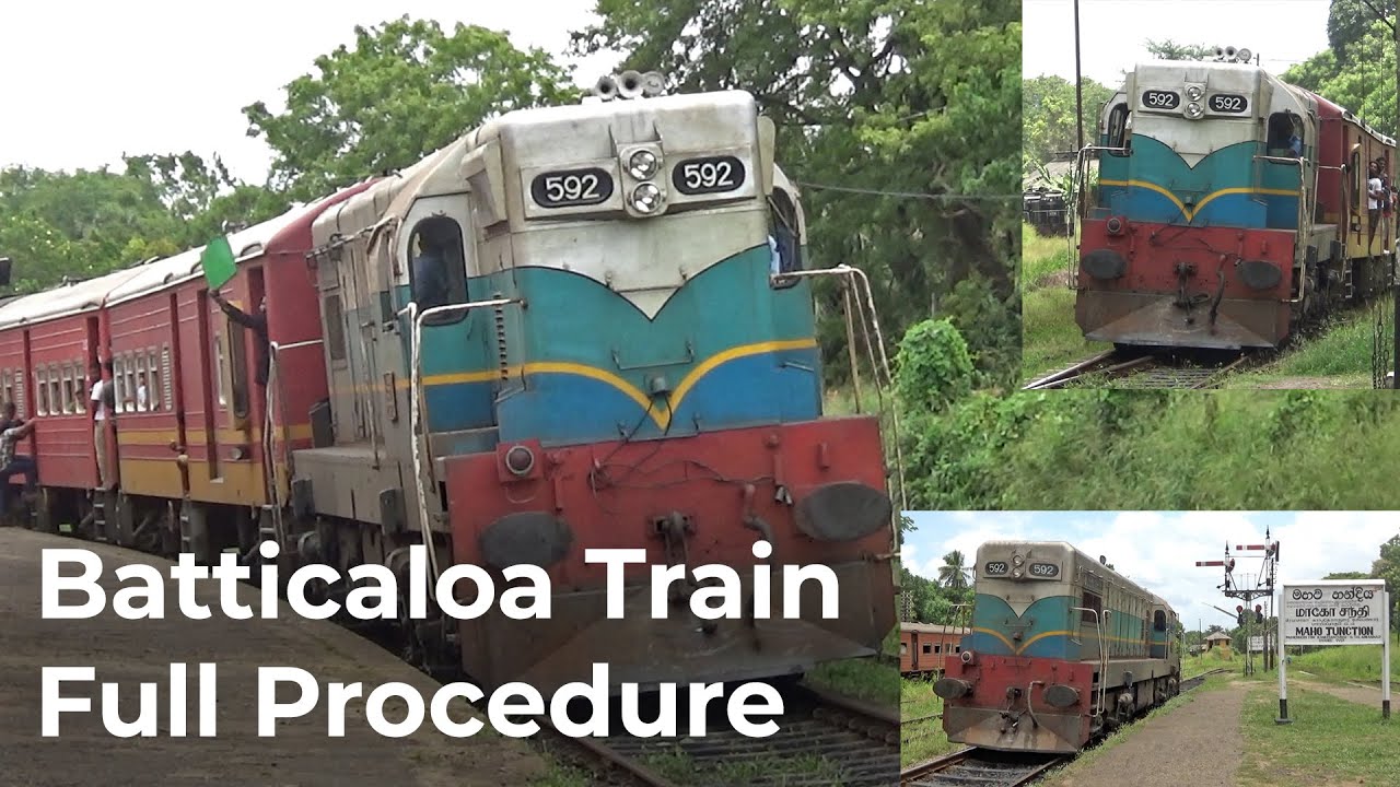Udaya Devi Batticaloa Train Full Procedure at Maho Junction Railway Station in Sri Lanka