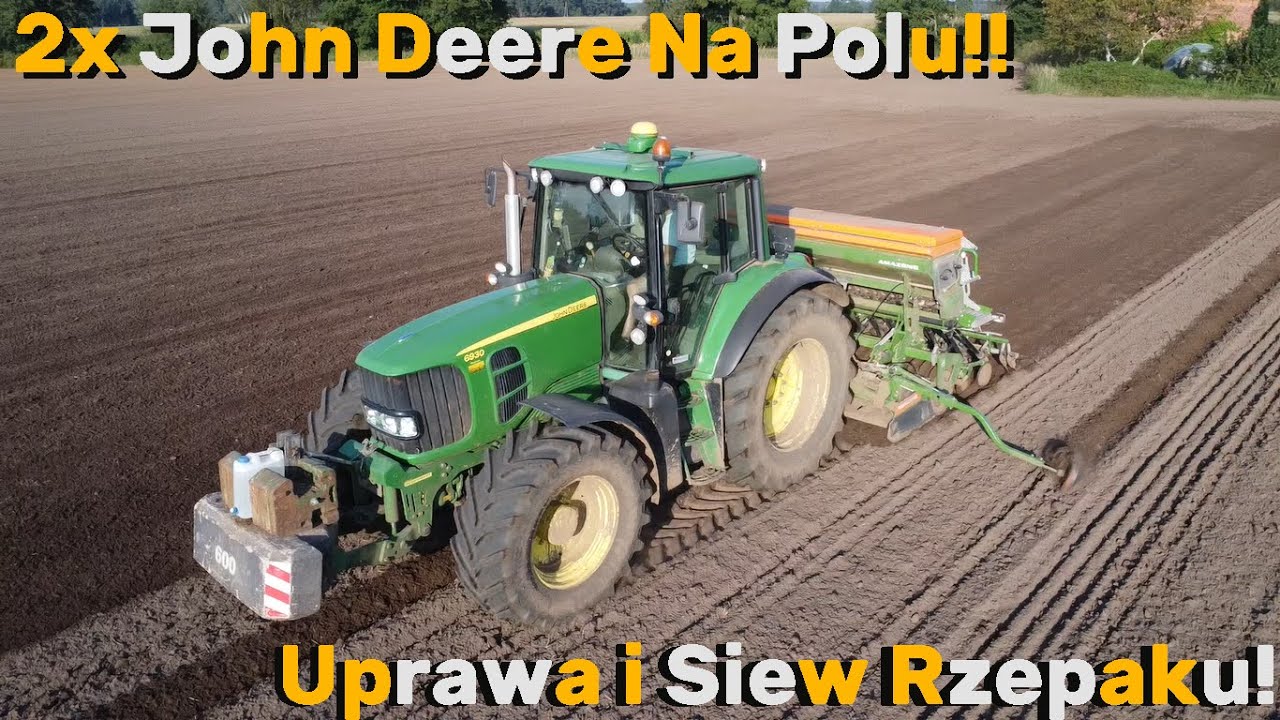 Oporowa Uprawa i Siew Rzepaku 2024 w GrTanaś🔥2x John Deere na Polu💪John Deere 6195M & 6930 Premium🔥