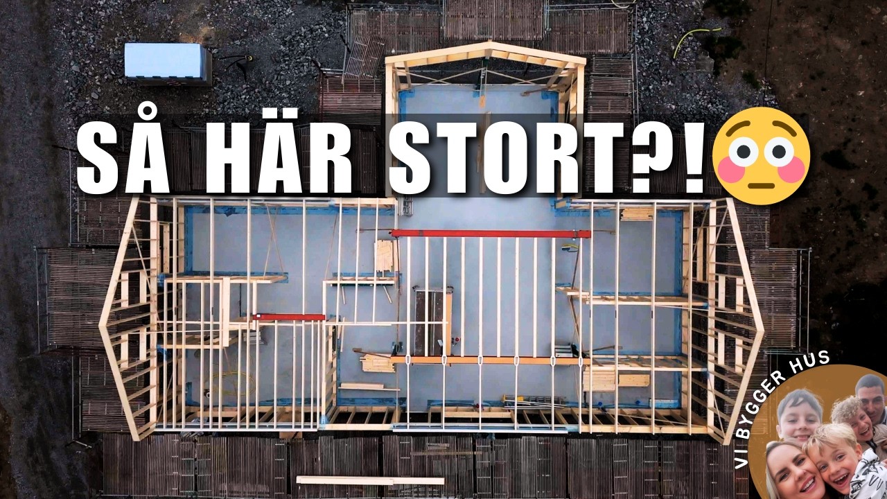 VI BYGGER HUS | Platta klar & stommen reses – trodde inte huset skulle bli så här stort