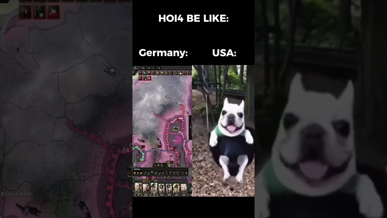 GERMANY VS USA IN HOI4 BE LIKE...  #heartsofiron4 #hoi4meme #hoi4