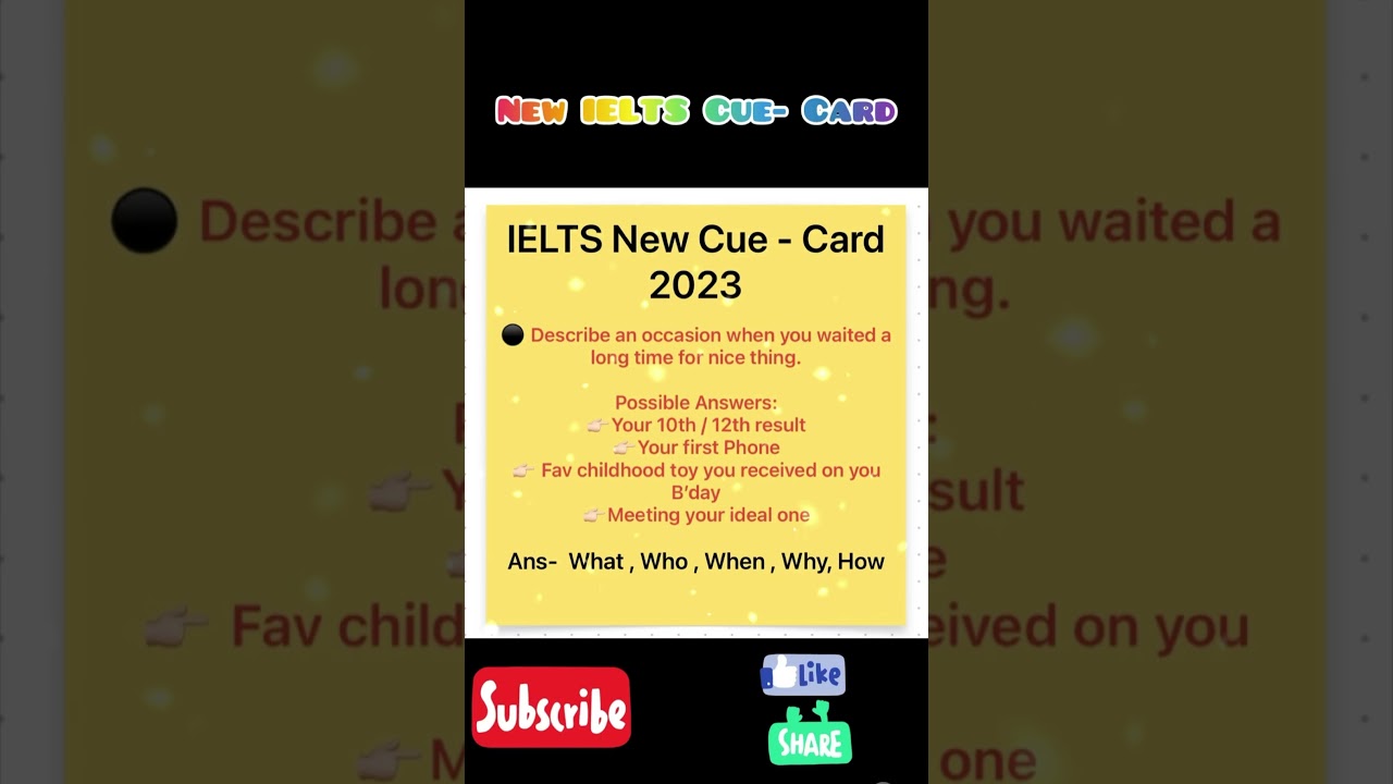 ⚫️IELTS New Cue- Card 2023#ielts  #ieltscuecard  #cuecard2023 #ieltsspeaking