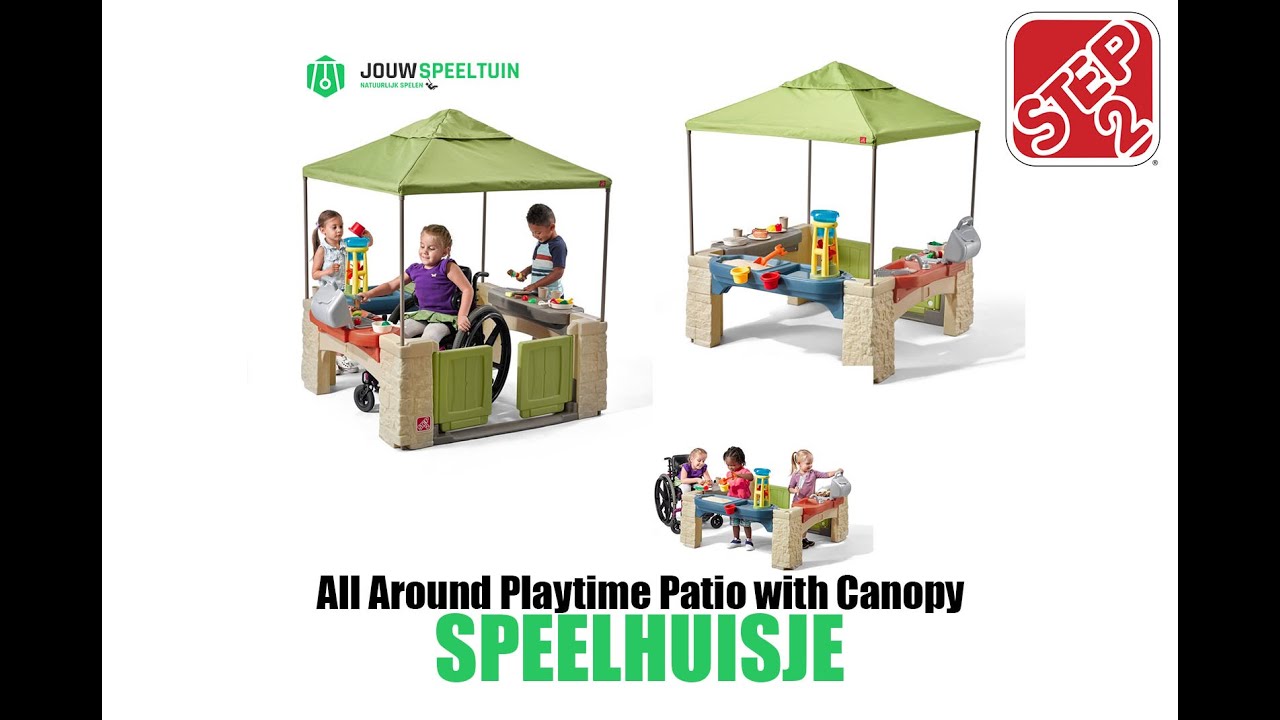 Kunststof Speelhuisje | Step2 - All Around Playtime Patio with Canopy