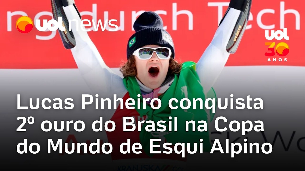 Esqui alpino: Lucas Pinheiro conquista 2º ouro do Brasil na Copa do Mundo