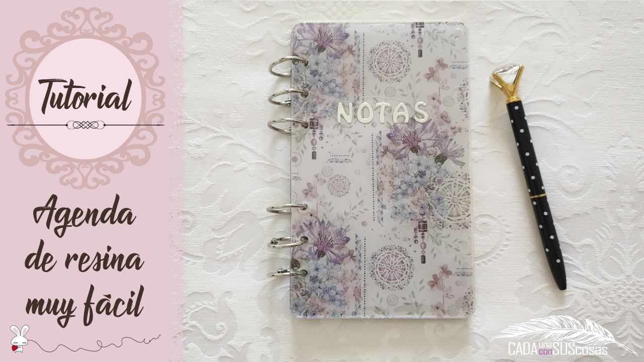 ¡TE ENCANTARÁ!🌟Agenda de resina con papel encapsulado