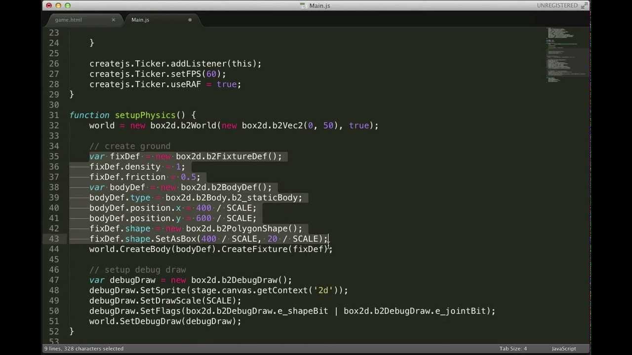JavaScript Physics with Box2D - Part 1