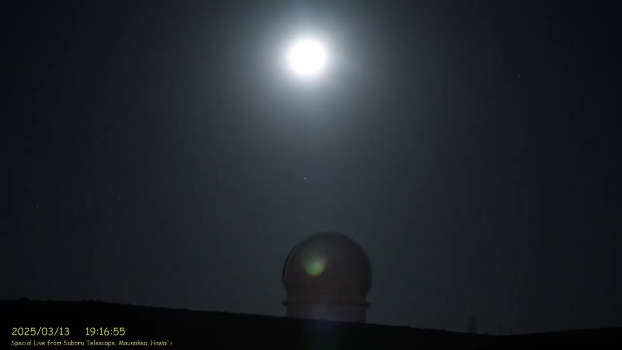 Re-cap Total Lunar Eclipse 2025 in x64 timelapse: evening 2025-3-13 HST from Maunakea, Hawai'i.