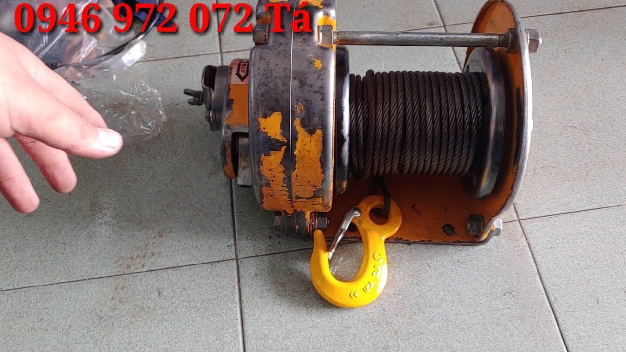 Tời quay tay nhật bãi 1 tấn zin đẹp Maz PULL, chuyển dùng nâng hạ, kéo hàng