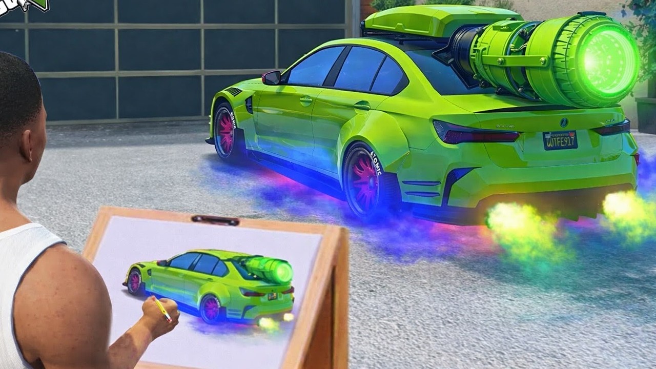 GTA 5 - Franklin Repairs and Modifies the Best Super Car | Ubermacht Sentinel GTS