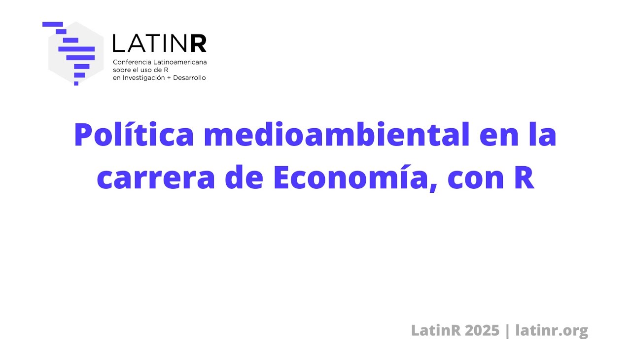 Política medioambiental en la carrera de Economía, con R