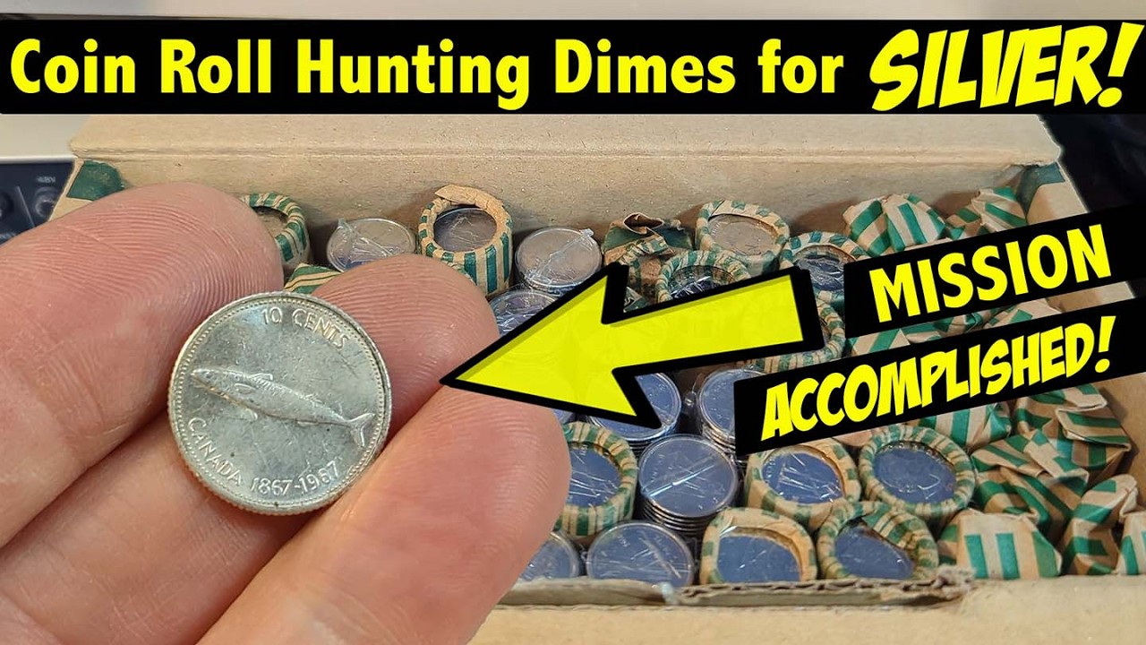 If I can find SILVER, then YOU CAN TOO! Coin Roll Hunting Rolls of Dimes from the Bank for SILVER!