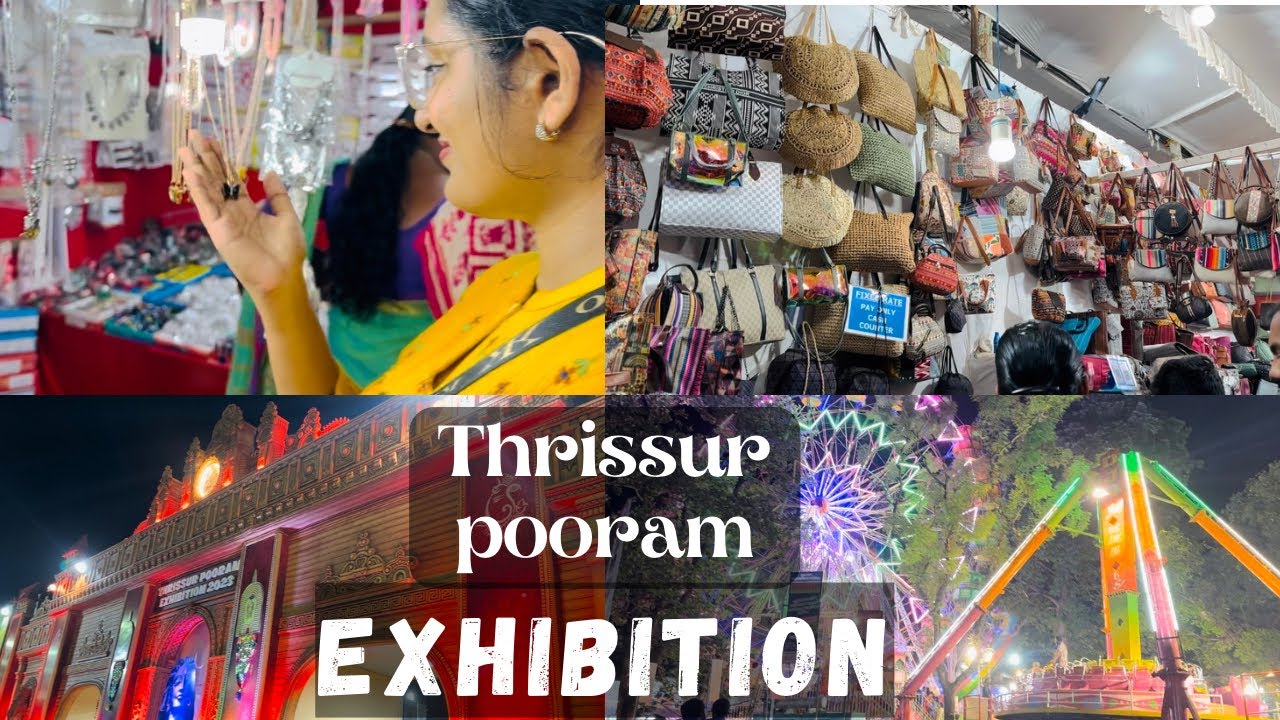 Thrissur pooram exhibition 🤩 |Thrissur exhibition 2023 |exhibition| street shopping|