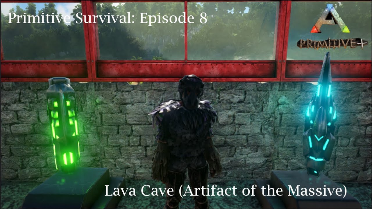 Exploring the Lava Cave for the Artifact of the Massive (Ark: Survival Evolved Primitive Plus)