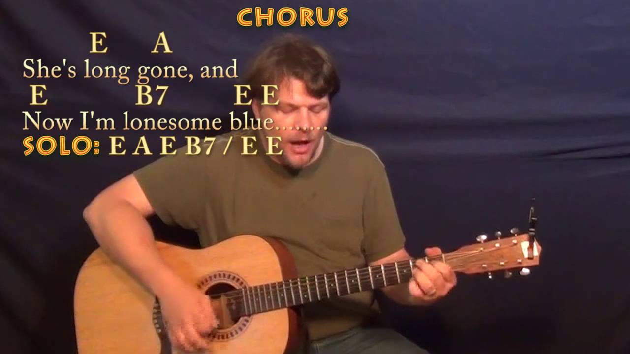 Long Gone Lonesome Blues (Hank Williams) Guitar Cover Lesson with Chords/Lyrics