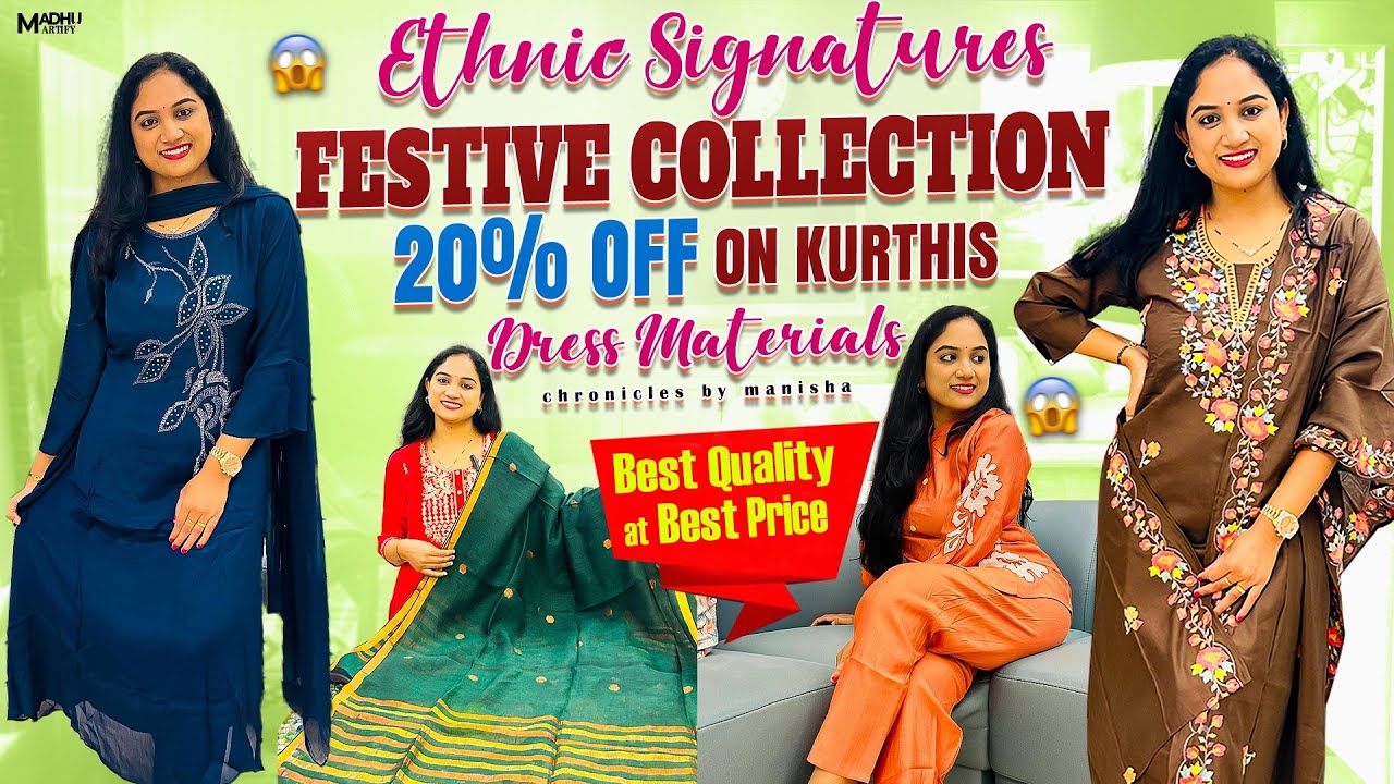 Hurry Up | Huge Discount on All Types of Readymade Dresses and Dress materials| Ethnic Signatures |