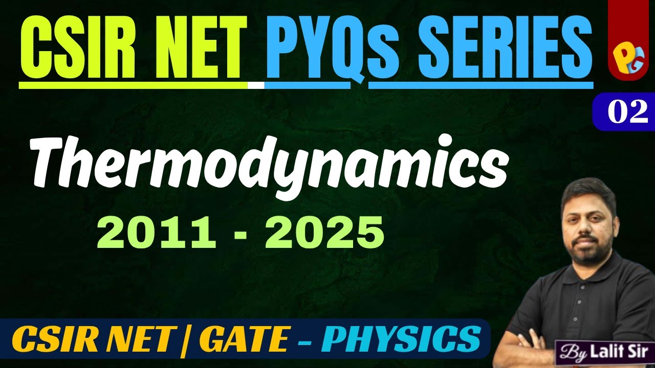 Thermodynamics & Statistical Mechanics PYQs | CSIR NET & GATE Physics | 2011–2025 Complete Solution