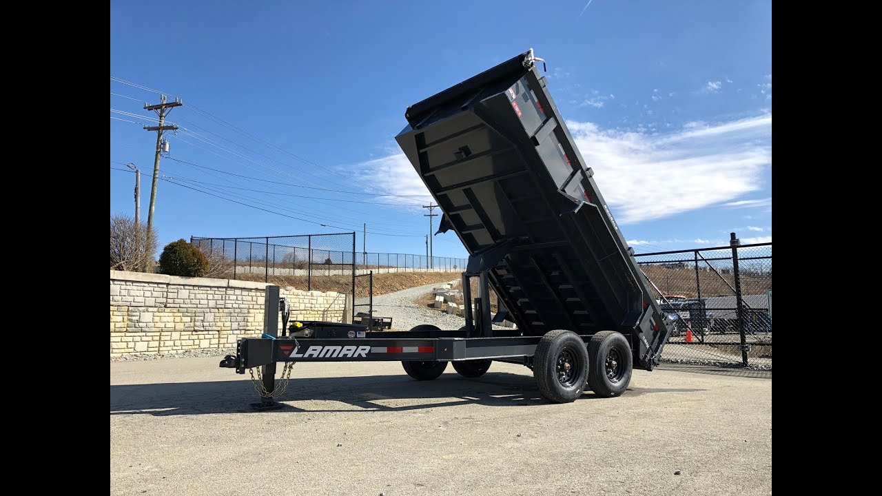 Lamar 7x14' Hydraulic Dump Trailer DELUXE 14000# GVW DL831427DEL