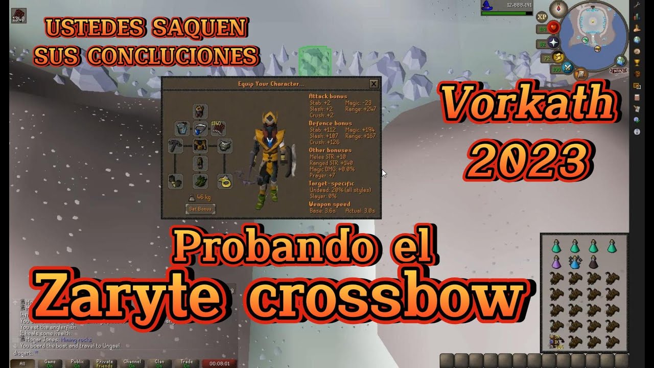 ZARYTE CROSSBOW, PROBANDOLO EN VORKATH SERA QUE SIRVE 2023 @AlexOSRS