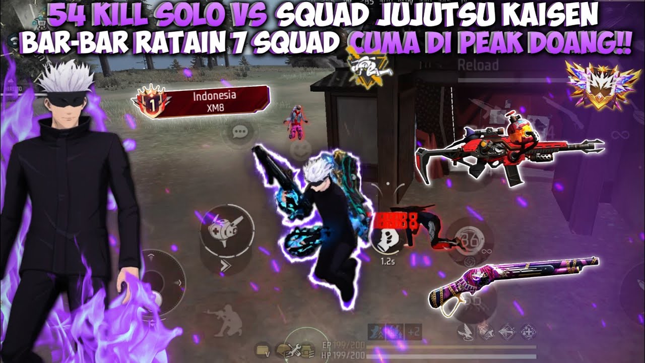 54 KILL SOLO VS SQUAD BUNDLE JUJUTSU KAISEN!! BAR-BAR PAKE SG 2 DIKEROYOKIN 7 SQUAD AUTO RATAIN!!