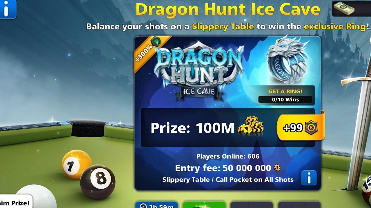 DRAGON HUNT 😱 NEW RING 8 BALL POOL
