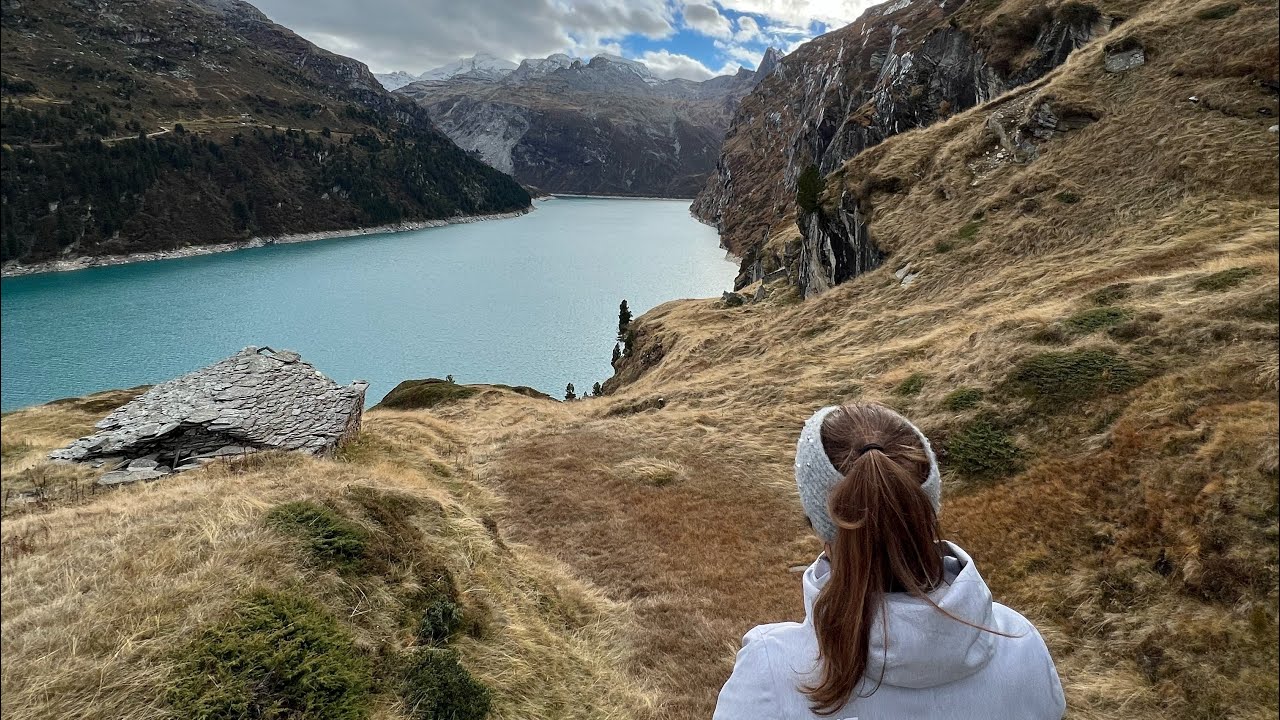 Hiking The Beautiful Zervreilasee Water Reservoir In Switzerland: Nature Sounds And Relaxation Film