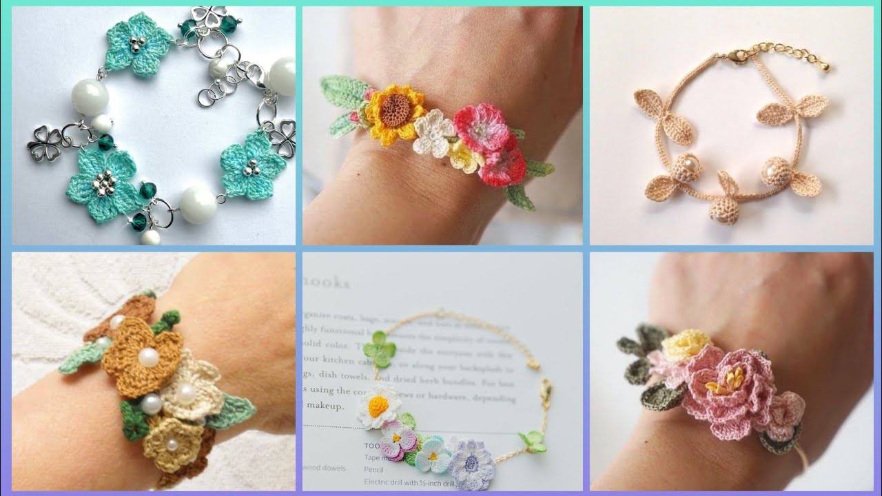 Handmade Crochet Floral Bracelets Design For Ladies 2026/Bloom Bracelets