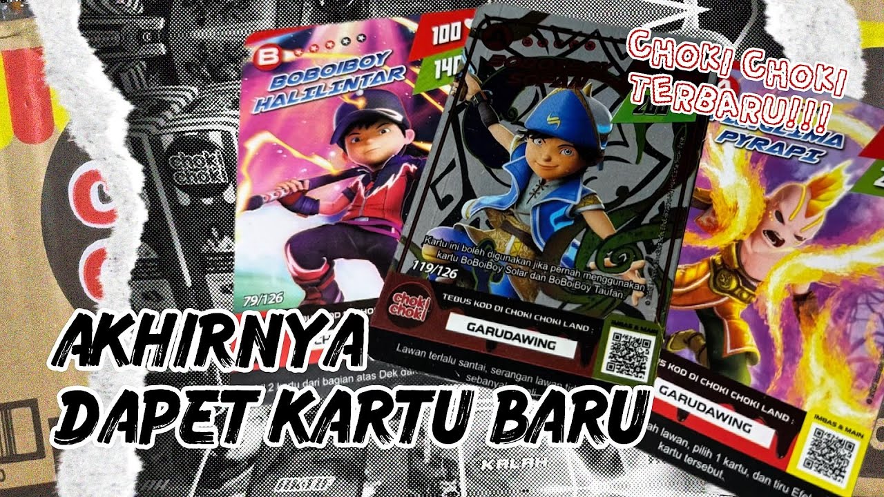DAPET KARTU VERSI BARU!!! CHOKI CHOKI BOBOIBOY MONSTA GALAXY CARD!