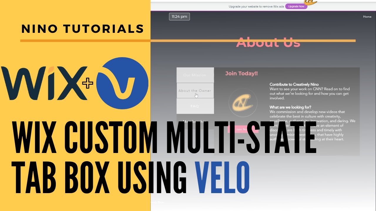 How to Add a Tab Feature to Your Multi-State Tab Box on Wix - Wix Code Tutorial - Velo