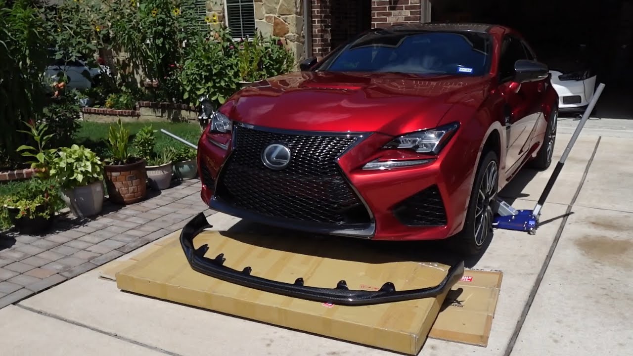 RCF carbon fiber front lip install