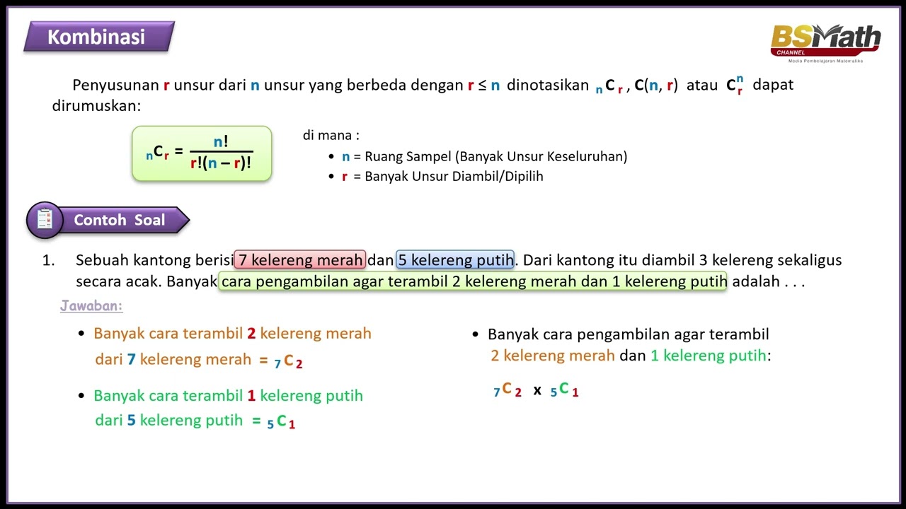 Kombinasi | Matematika SMA Kelas XII Kurikulum Merdeka