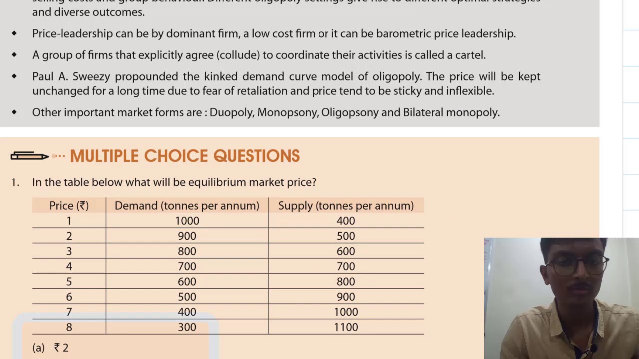 Market_CA foundation - Chapter 4 - MCQ - Business Economics