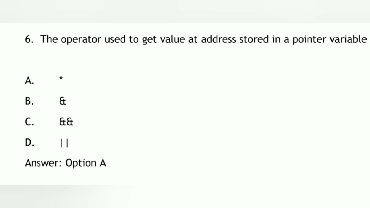 LBS MCA Entrance Exam C_pointers Study Material with Question Answer