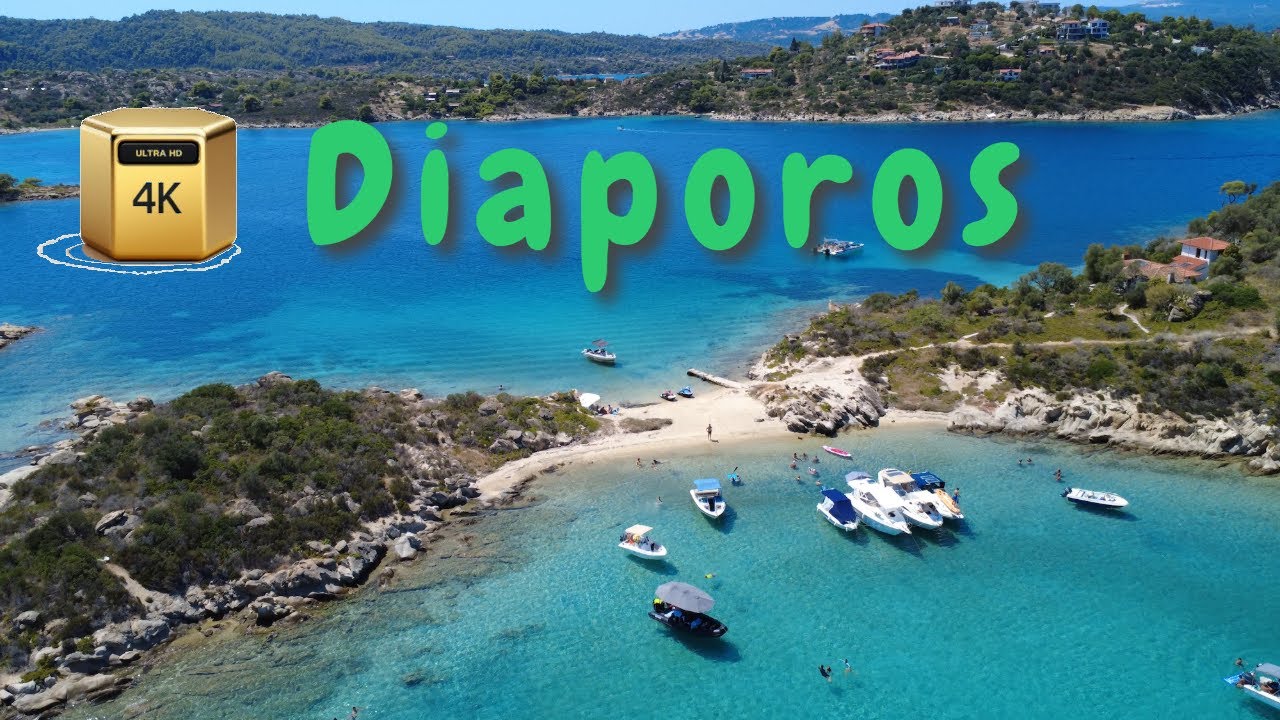 ▶️ Diaporos Beaches 4K Drone Footage | Παραλίες Διάπορος Sithonia, Greece