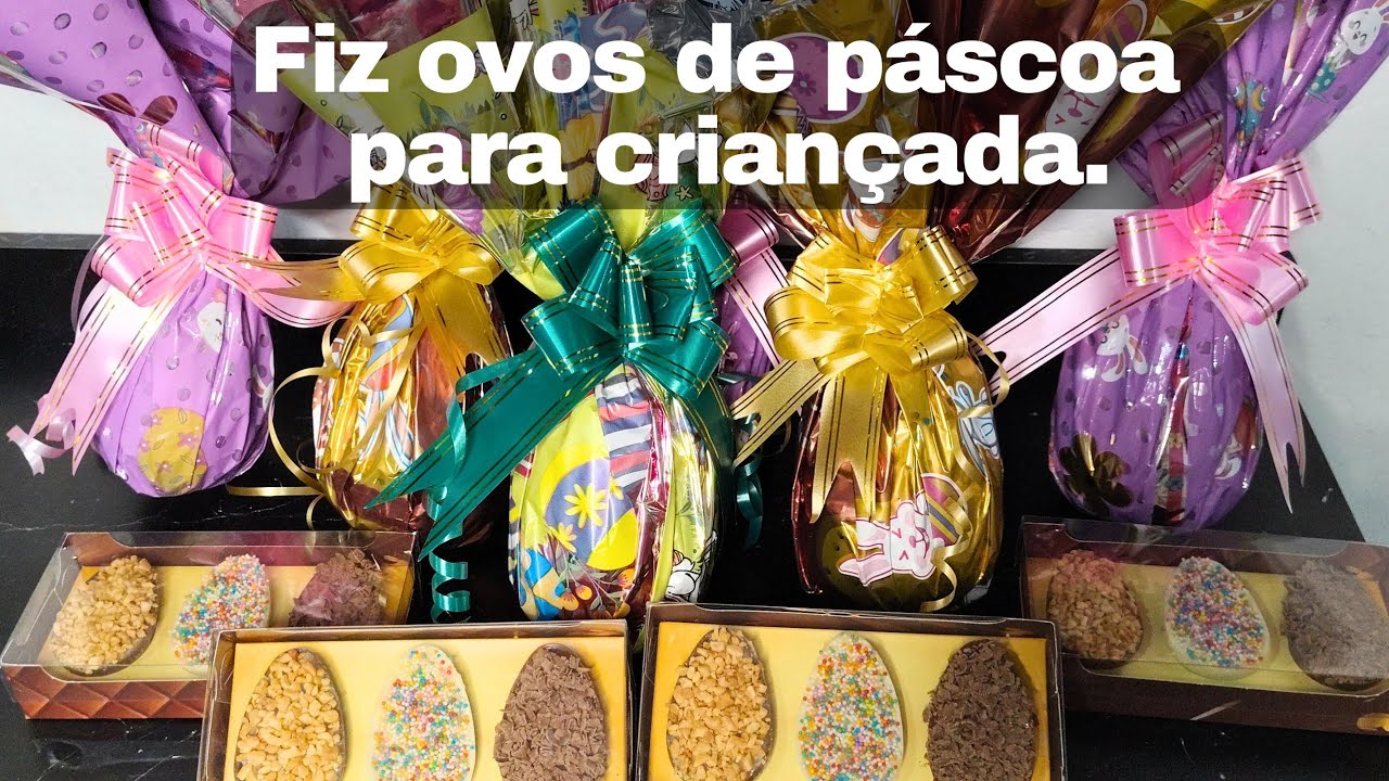 Ovos de páscoa para as crianças e mini ovos de colher.