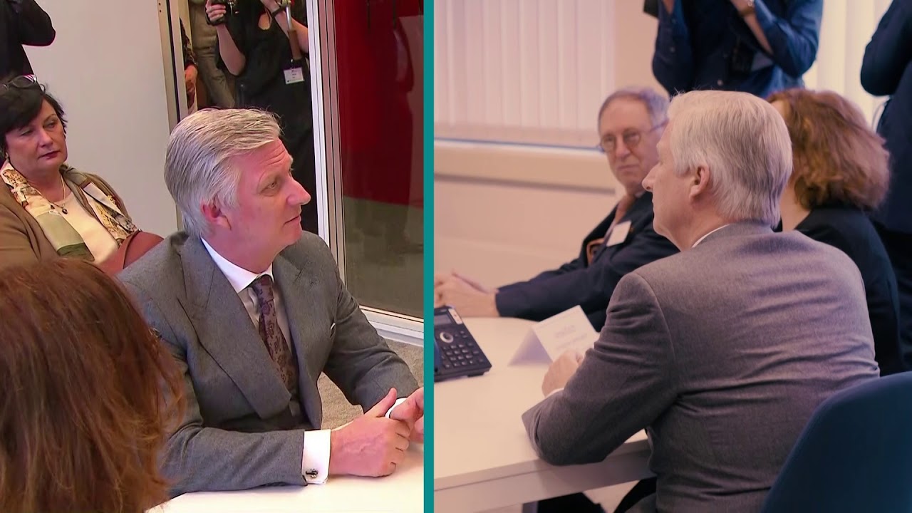 Koning Filip bezoekt de RSZ/Le roi Philippe visite l'ONSS