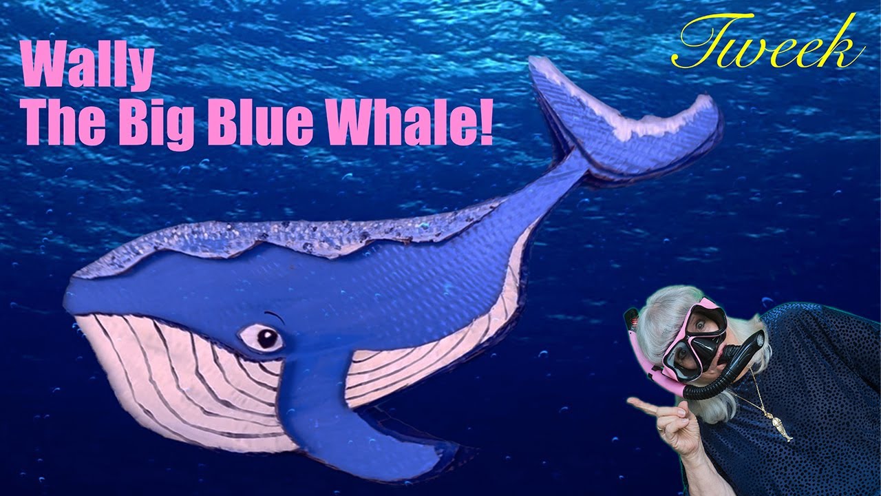 How to make Wally - The BIG BLUE WHALE out of Cardboard, DIY, Tutorial