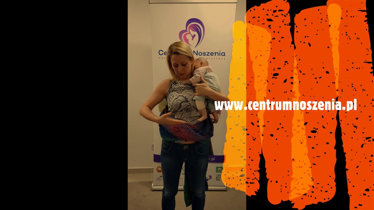Wiązanie chusty - kieszonka (front wrap cross carry FWCC)