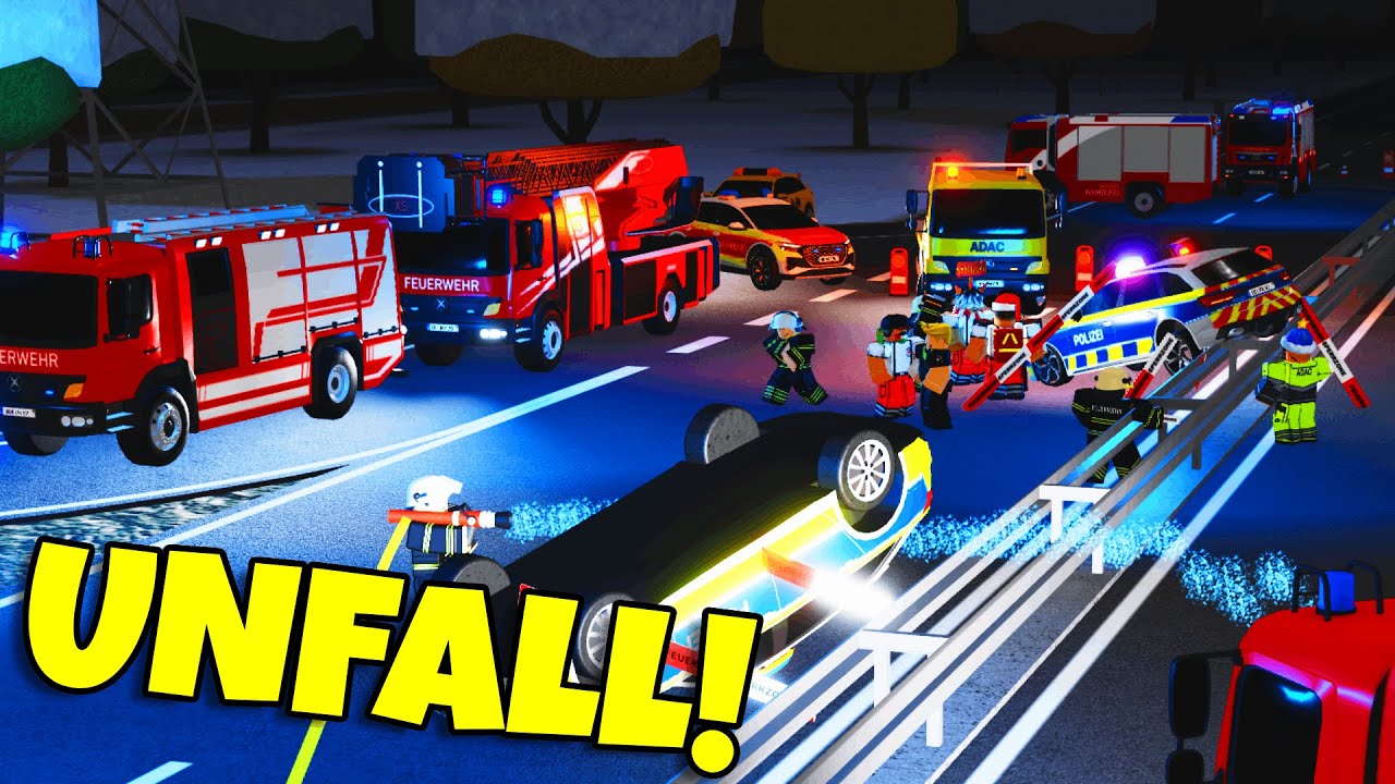 RIESIGER UNFALL und BRÄNDE für FREIWILLIGE FEUERWEHR in NOTRUF HAMBURG | ROBLOX Deutsch