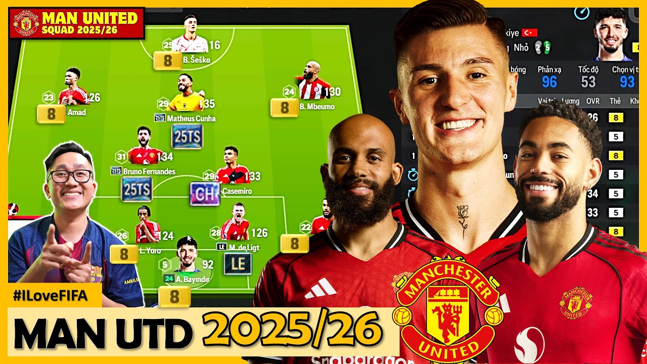 I Love Xây Dựng Siêu Đội Hình Manchester United 2025/2026 Khủng Nhất FCO Cùng: SESKO, MBEUMO& CUNHA