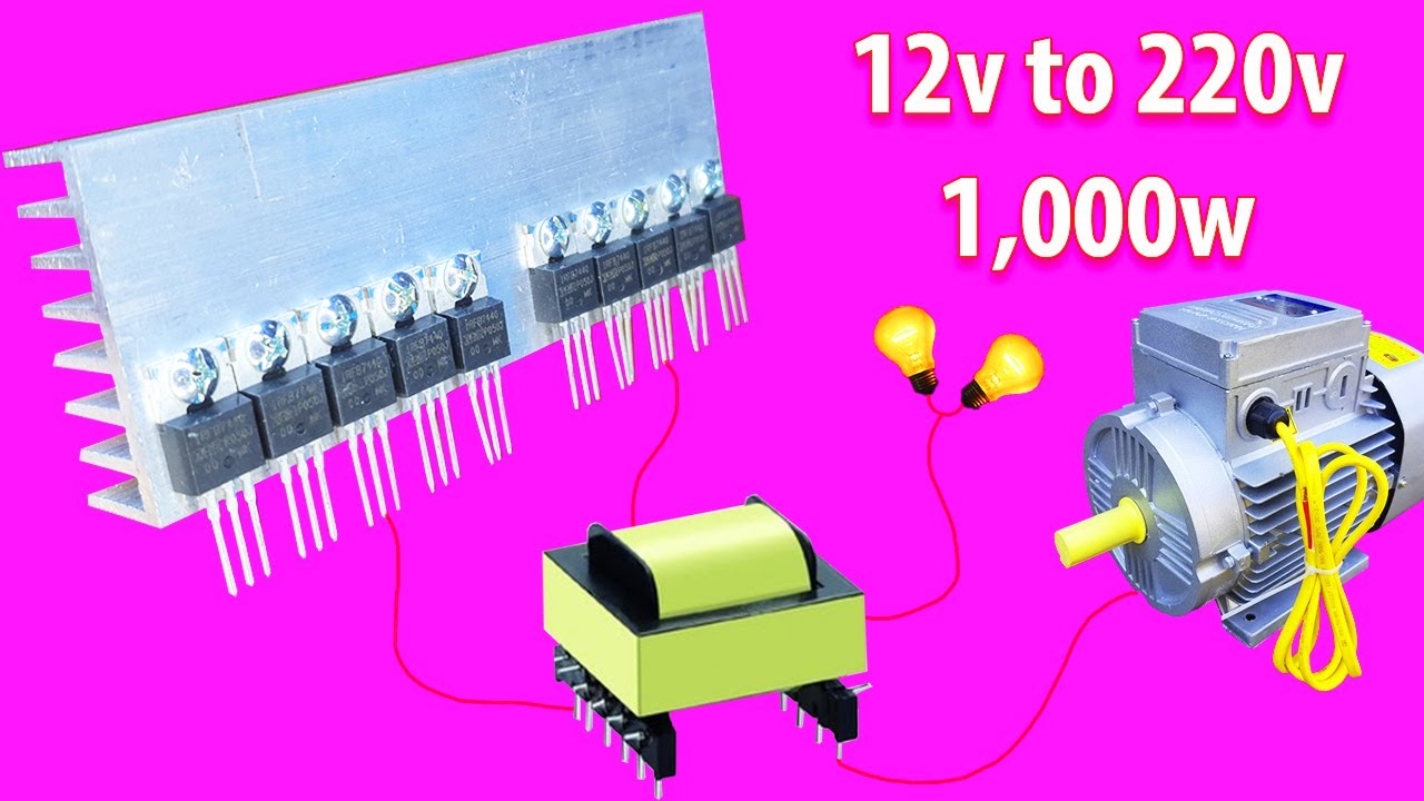 How to make a simple inverter 12v to 220v  creative prodigy #116